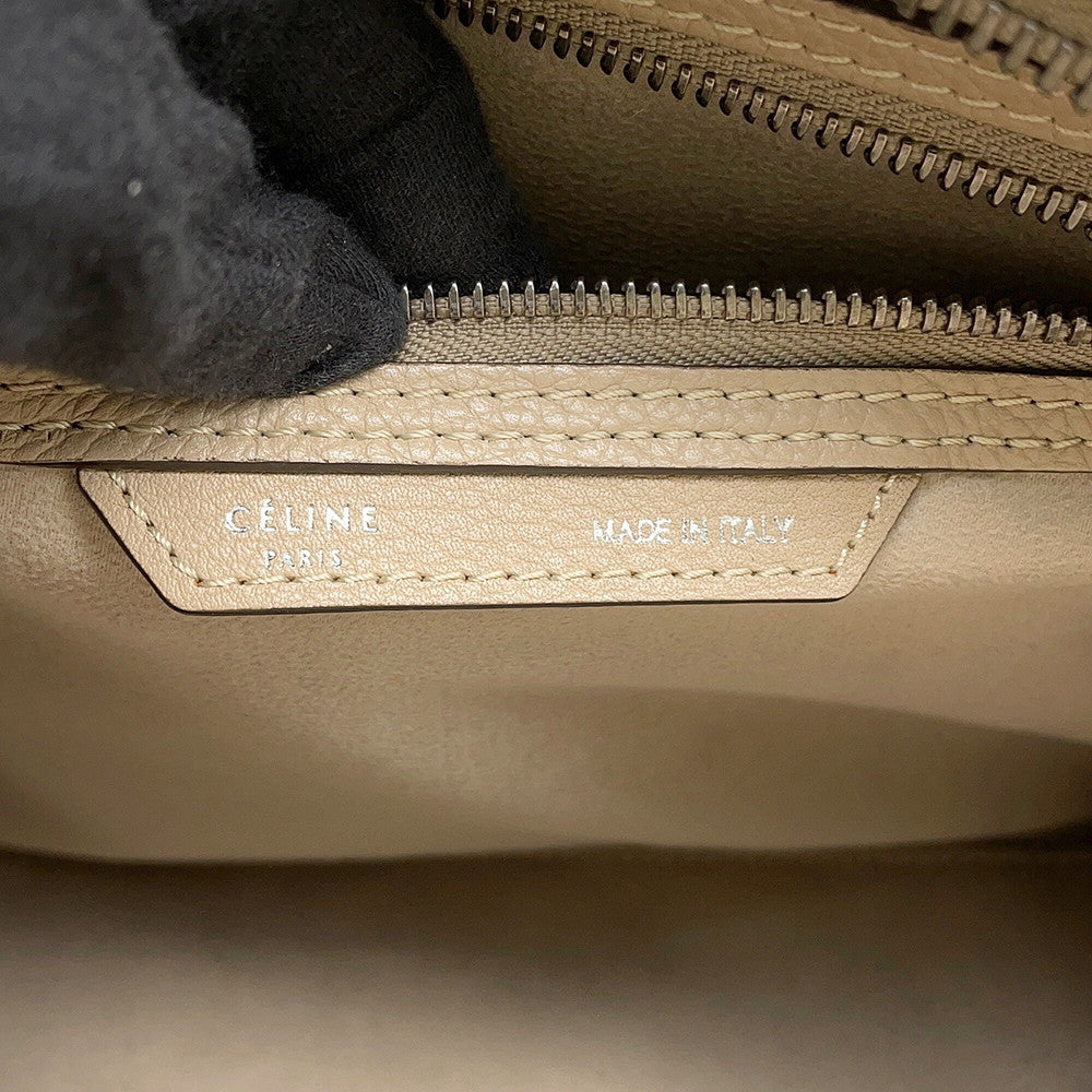 CELINE Luggage shopper Beige Leather Size Mini