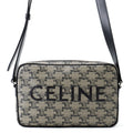 CELINE Triomphe Shoulder Bag Gray/Black194502 PVC Leather