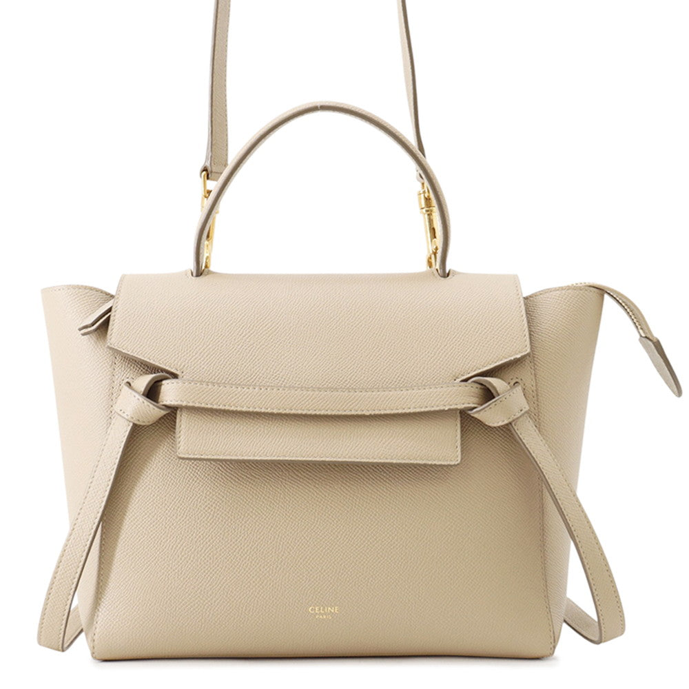 CELINE Belt bag Beige189153 Leather Size micro