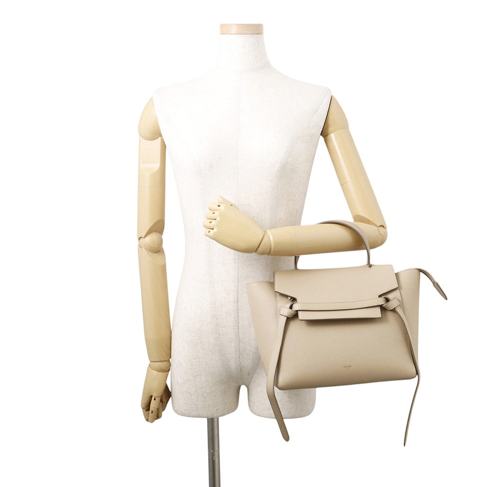 CELINE Belt bag Beige189153 Leather Size micro