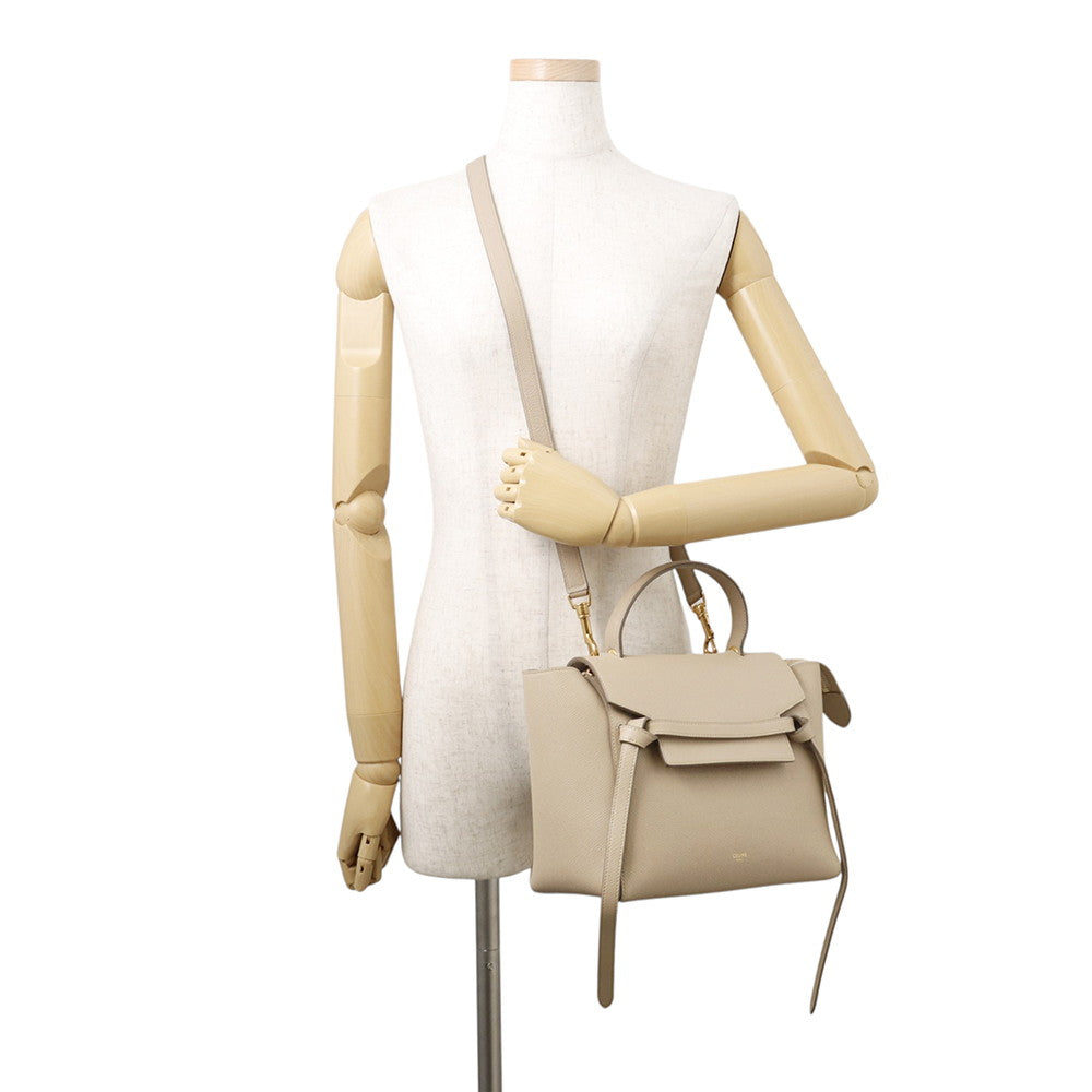 CELINE Belt bag Beige189153 Leather Size micro