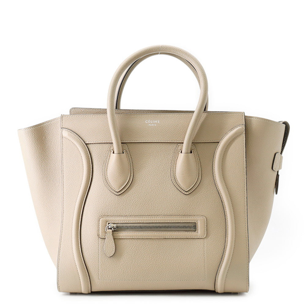 CELINE Luggage shopper Beige Leather Size Mini