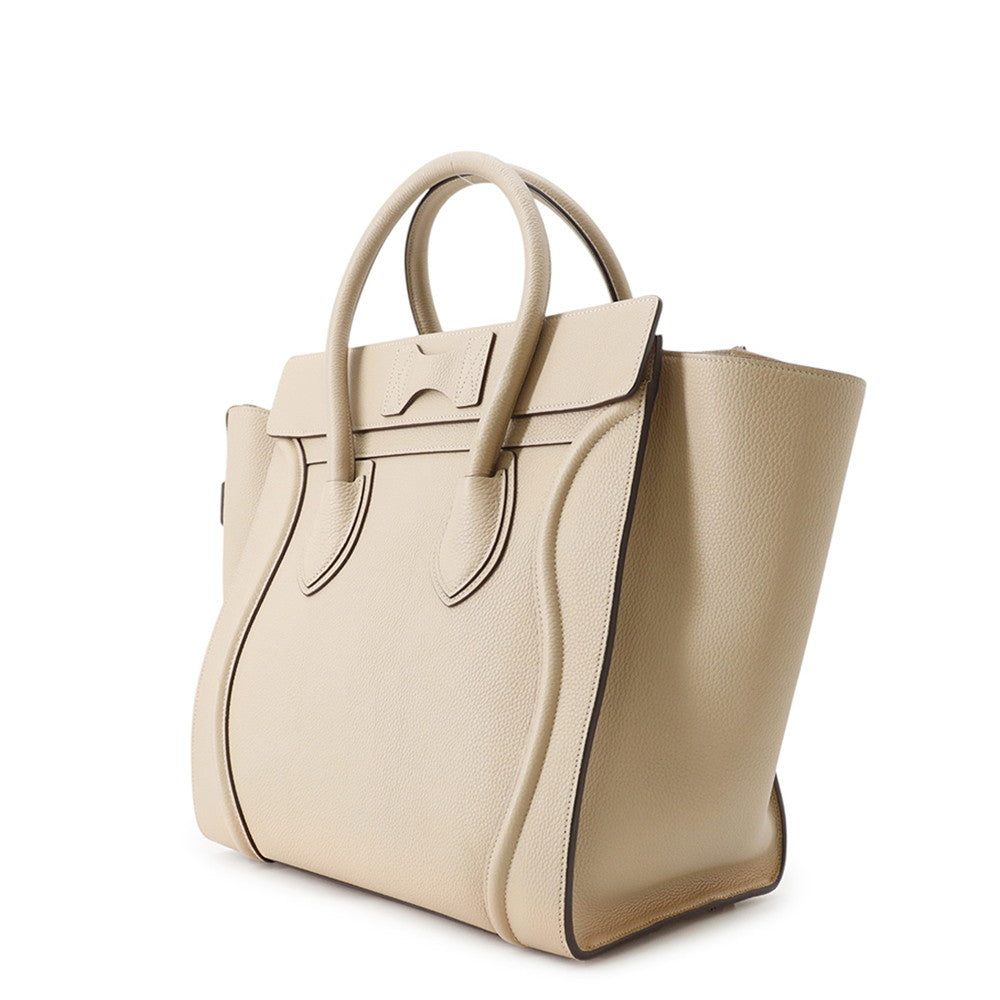 CELINE Luggage shopper Beige Leather Size Mini