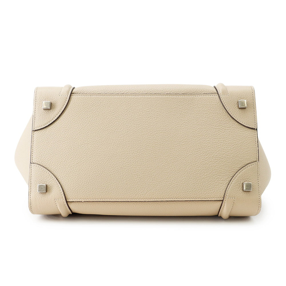 CELINE Luggage shopper Beige Leather Size Mini