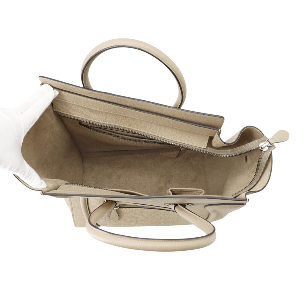 CELINE Luggage shopper Beige Leather Size Mini