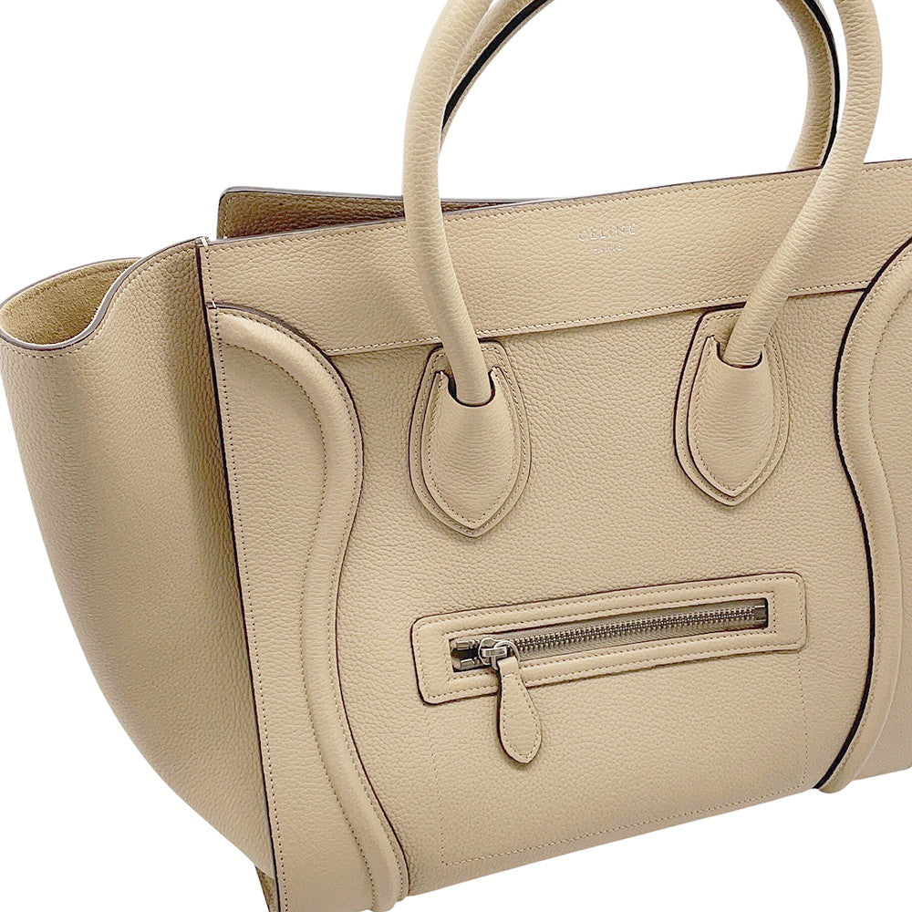 CELINE Luggage shopper Beige Leather Size Mini