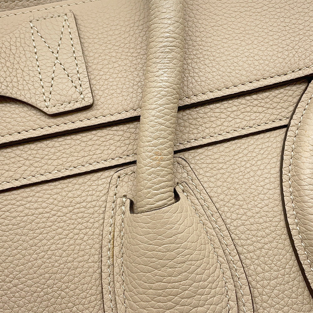 CELINE Luggage shopper Beige Leather Size Mini