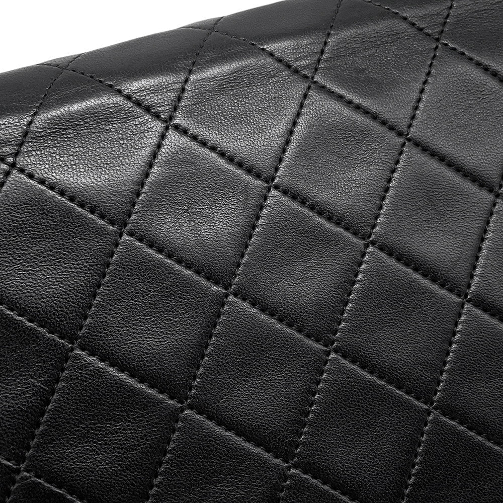CHANEL Matelasse Push Lock ChainShoulder Bag Black Lambskin