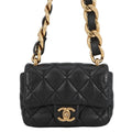 CHANEL Matelasse Chain Shoulder Bag BlackAS3214 Leather
