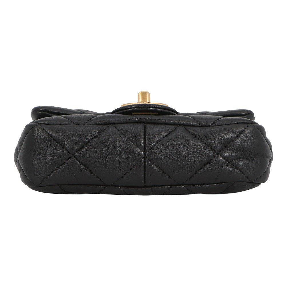 CHANEL Matelasse Chain Shoulder Bag BlackAS3214 Leather