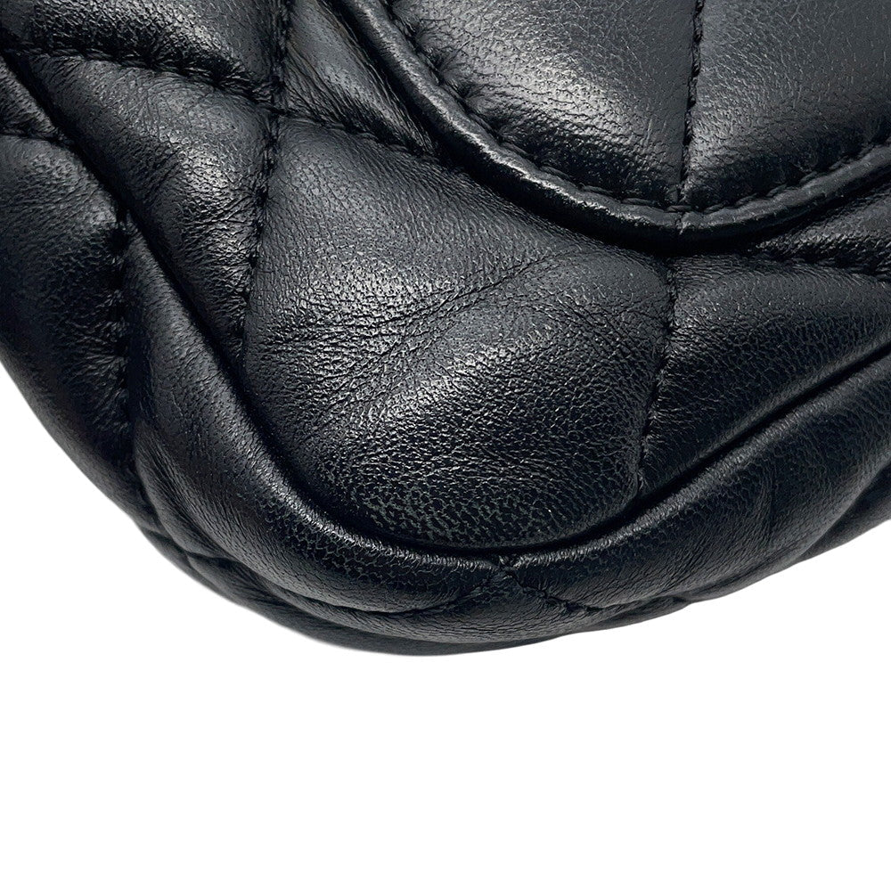 CHANEL Matelasse Chain Shoulder Bag BlackAS3214 Leather