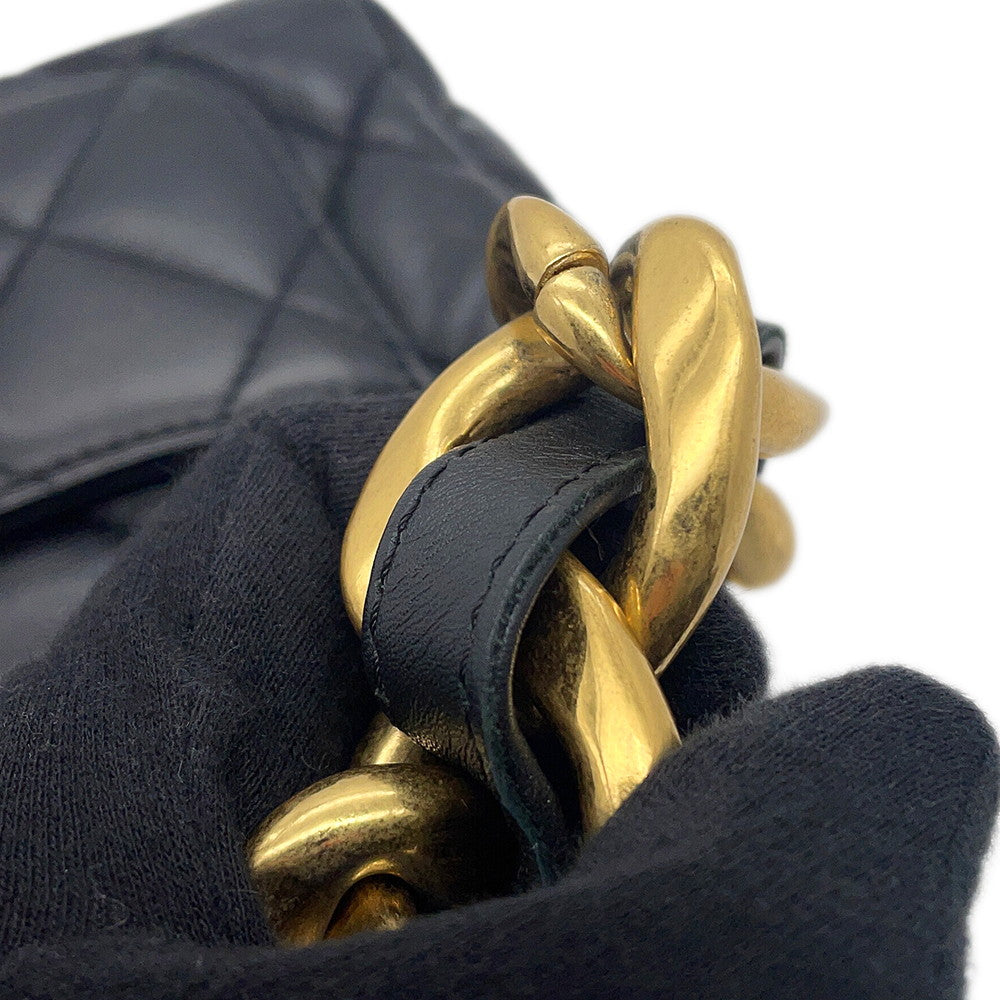 CHANEL Matelasse Chain Shoulder Bag BlackAS3214 Leather