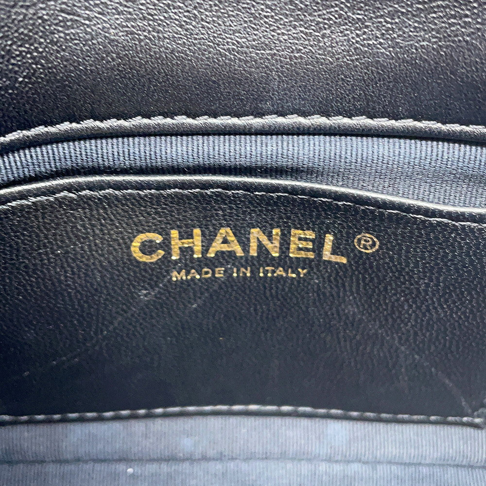 CHANEL Matelasse Chain Shoulder Bag BlackAS3214 Leather