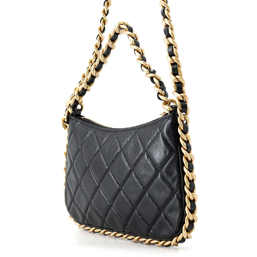 CHANEL Matelasse 2way Bag BlackAP3487 Lambskin