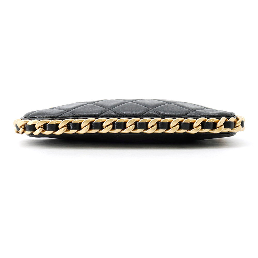 CHANEL Matelasse 2way Bag BlackAP3487 Lambskin