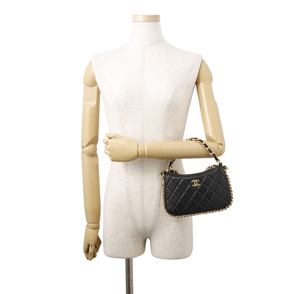 CHANEL Matelasse 2way Bag BlackAP3487 Lambskin