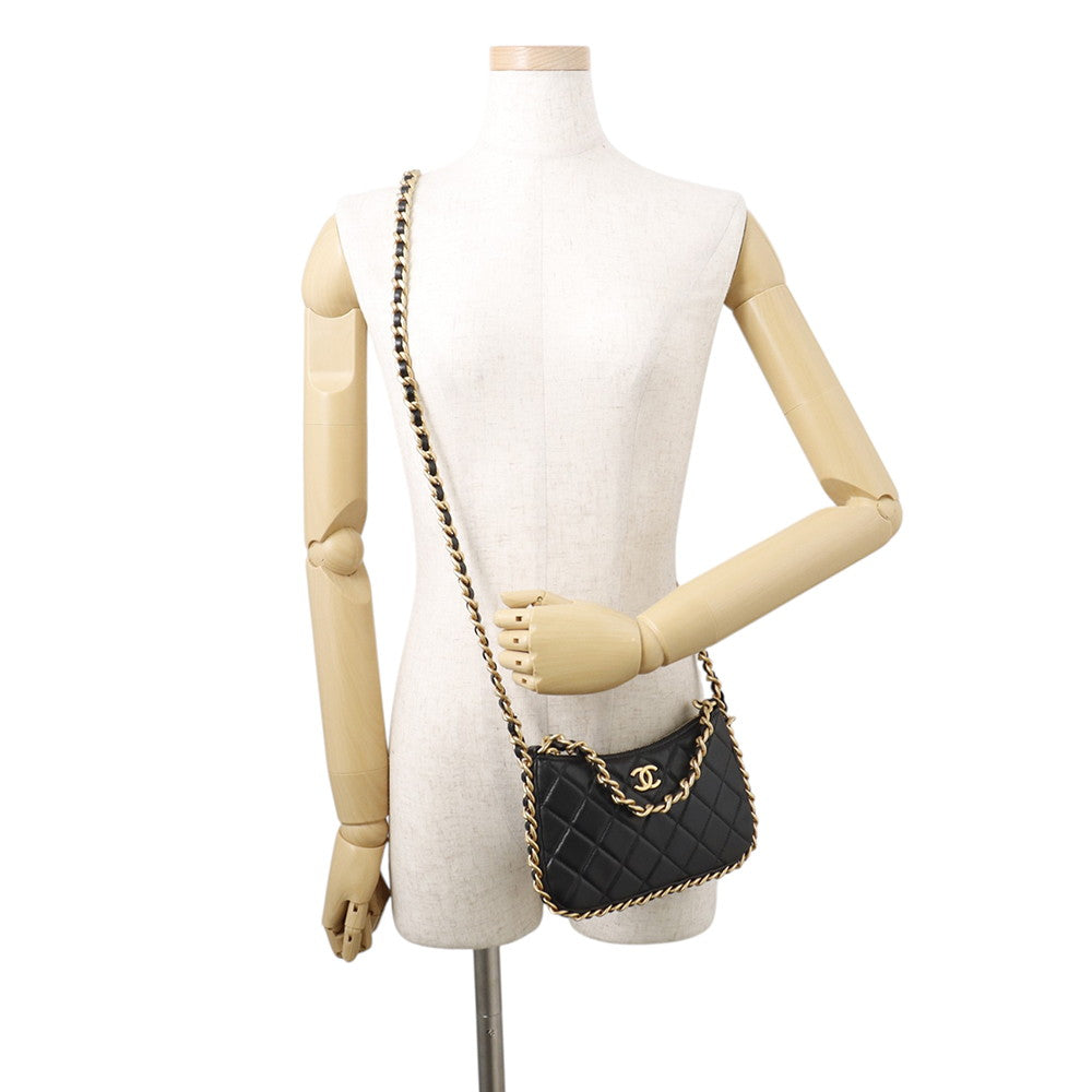 CHANEL Matelasse 2way Bag BlackAP3487 Lambskin