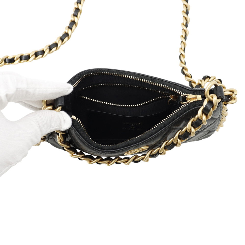 CHANEL Matelasse 2way Bag BlackAP3487 Lambskin