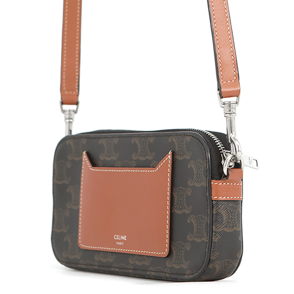 CELINE Horizontal ShoulderPouch Tan10L272DM5 PVC Leather