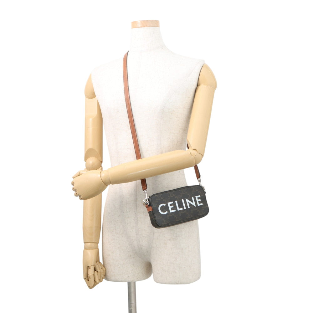 CELINE Horizontal ShoulderPouch Tan10L272DM5 PVC Leather