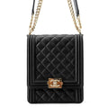 CHANEL Boy Chanel Chen Shoulder BlackAS0130 Lambskin