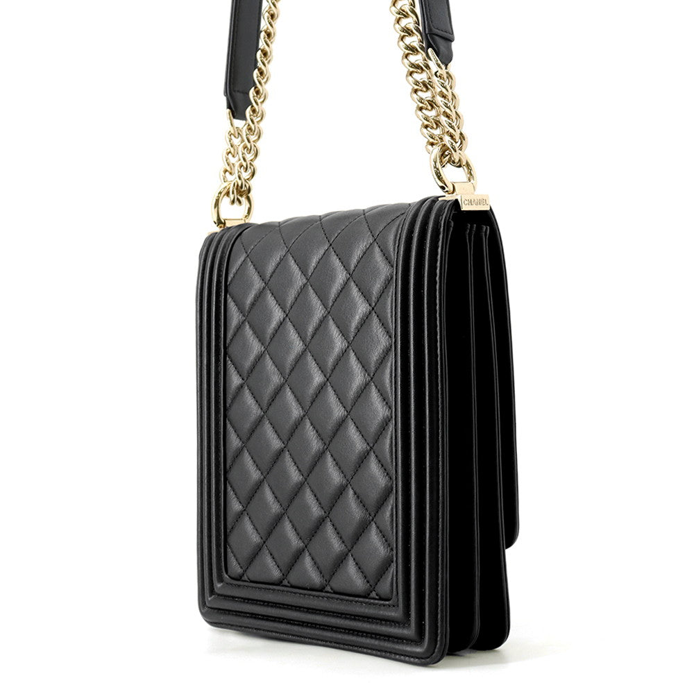 CHANEL Boy Chanel Chen Shoulder BlackAS0130 Lambskin