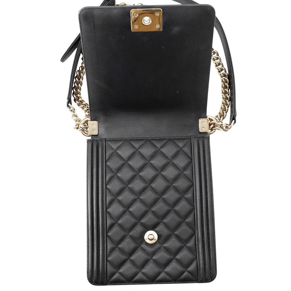 CHANEL Boy Chanel Chen Shoulder BlackAS0130 Lambskin