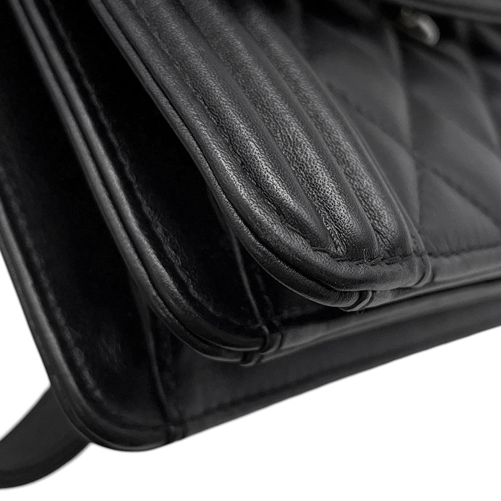 CHANEL Boy Chanel Chen Shoulder BlackAS0130 Lambskin