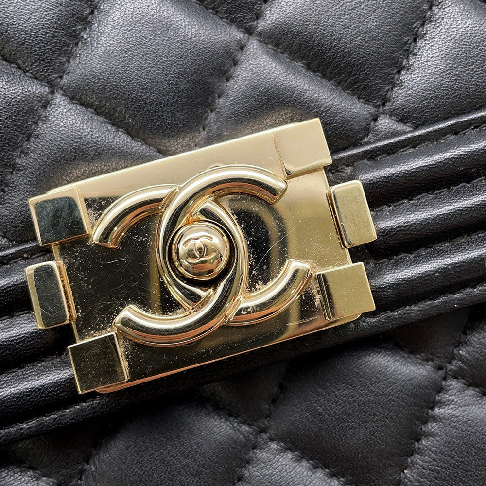 CHANEL Boy Chanel Chen Shoulder BlackAS0130 Lambskin