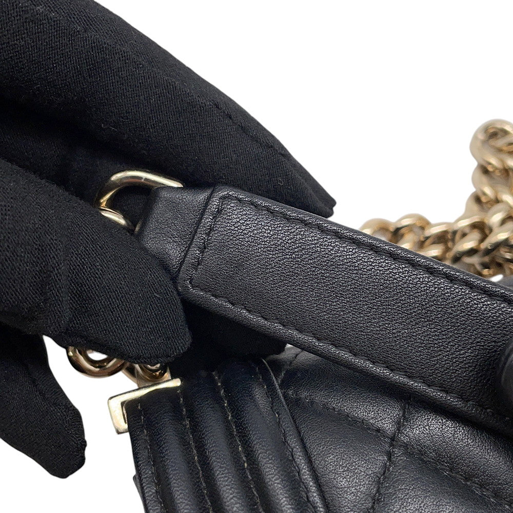 CHANEL Boy Chanel Chen Shoulder BlackAS0130 Lambskin