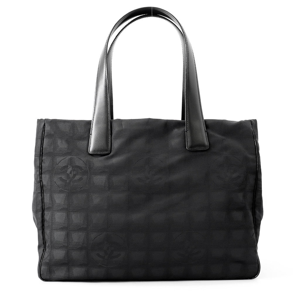 CHANEL New Travel Line Tote MM BlackA15991 Nylon Canvas