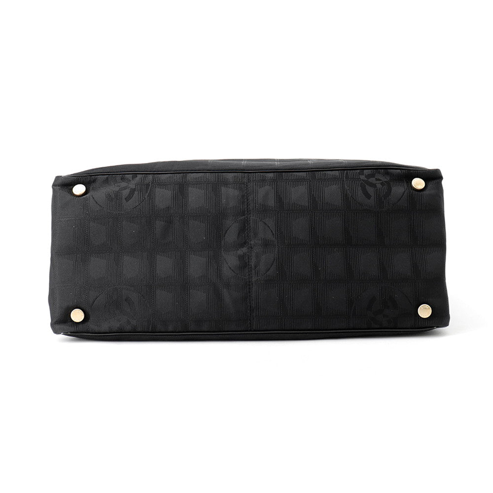 CHANEL New Travel Line Tote MM BlackA15991 Nylon Canvas