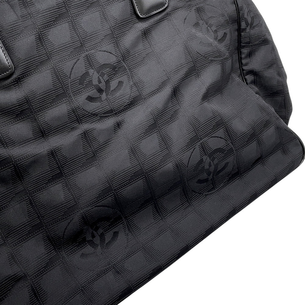 CHANEL New Travel Line Tote MM BlackA15991 Nylon Canvas