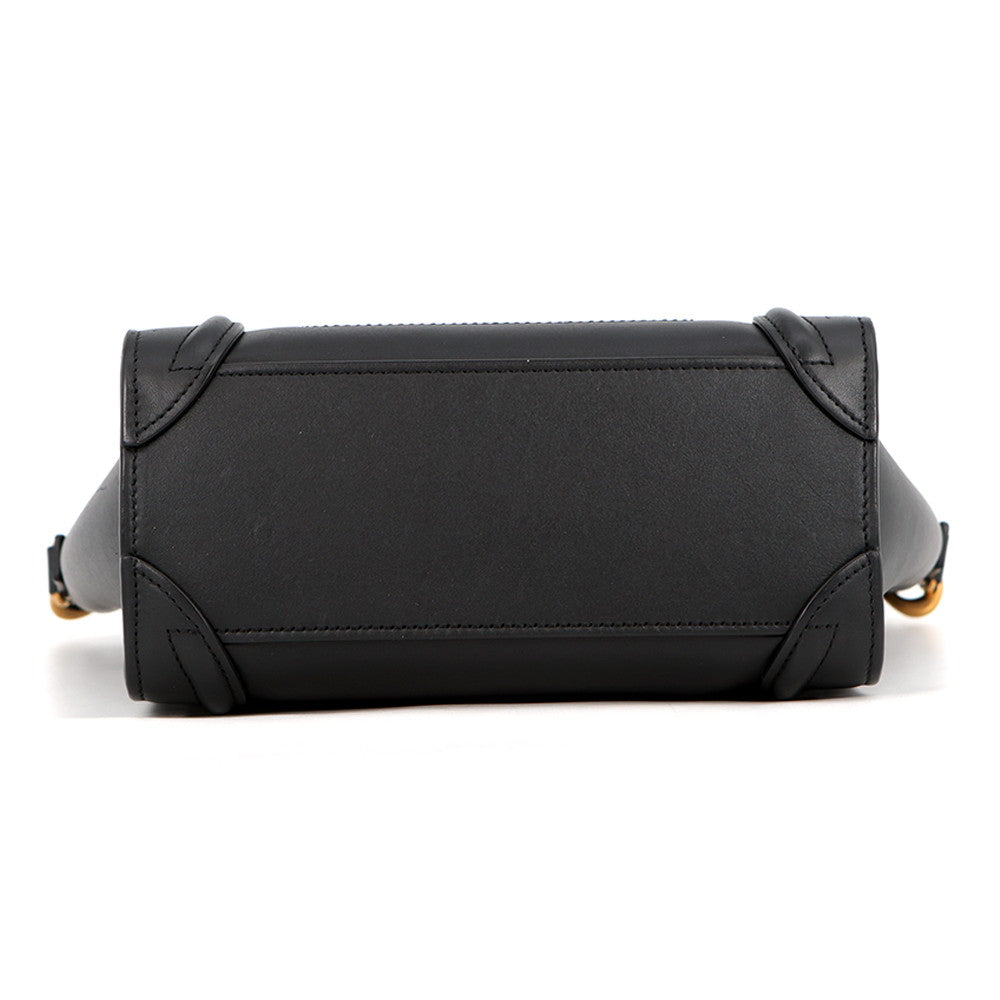 CELINE Luggage shopper Black189243 Smooth Cowhide Leather Size Nano