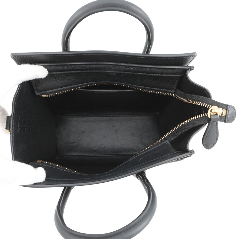 CELINE Luggage shopper Black189243 Smooth Cowhide Leather Size Nano