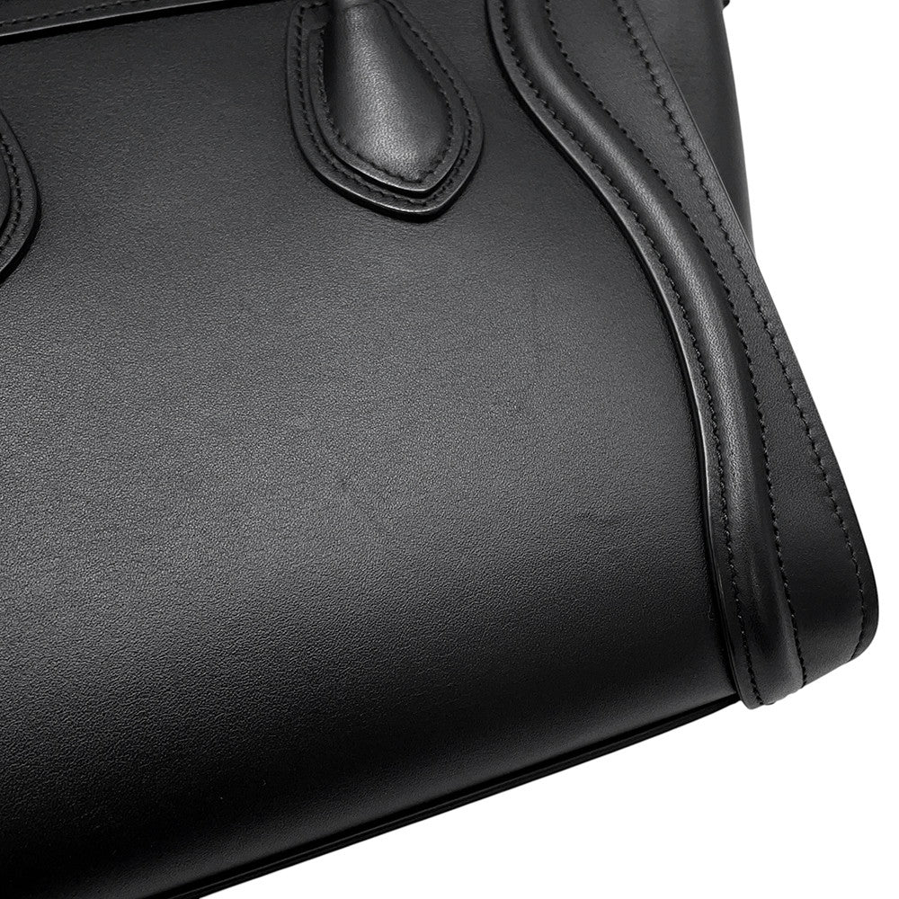 CELINE Luggage shopper Black189243 Smooth Cowhide Leather Size Nano