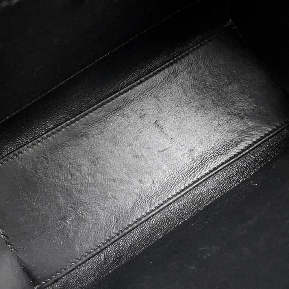 CELINE Luggage shopper Black189243 Smooth Cowhide Leather Size Nano