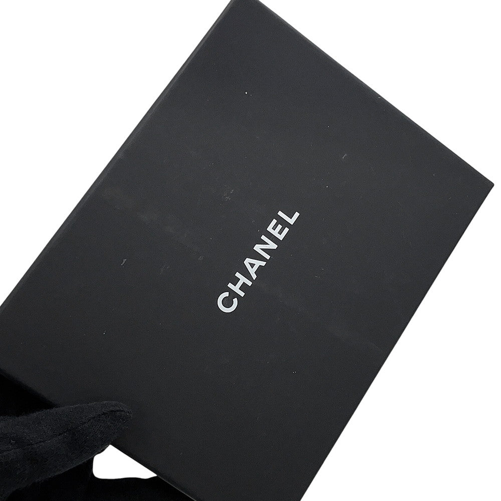 CHANEL Matelasse Kiss Lock Chain Wallet Black Leather