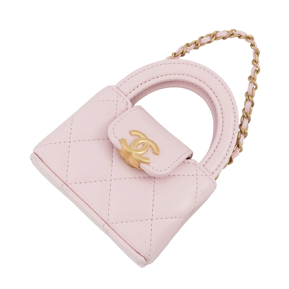 CHANEL Matelasse Mini Bag Charm PinkAP4991-B20787-NH620 Lambskin