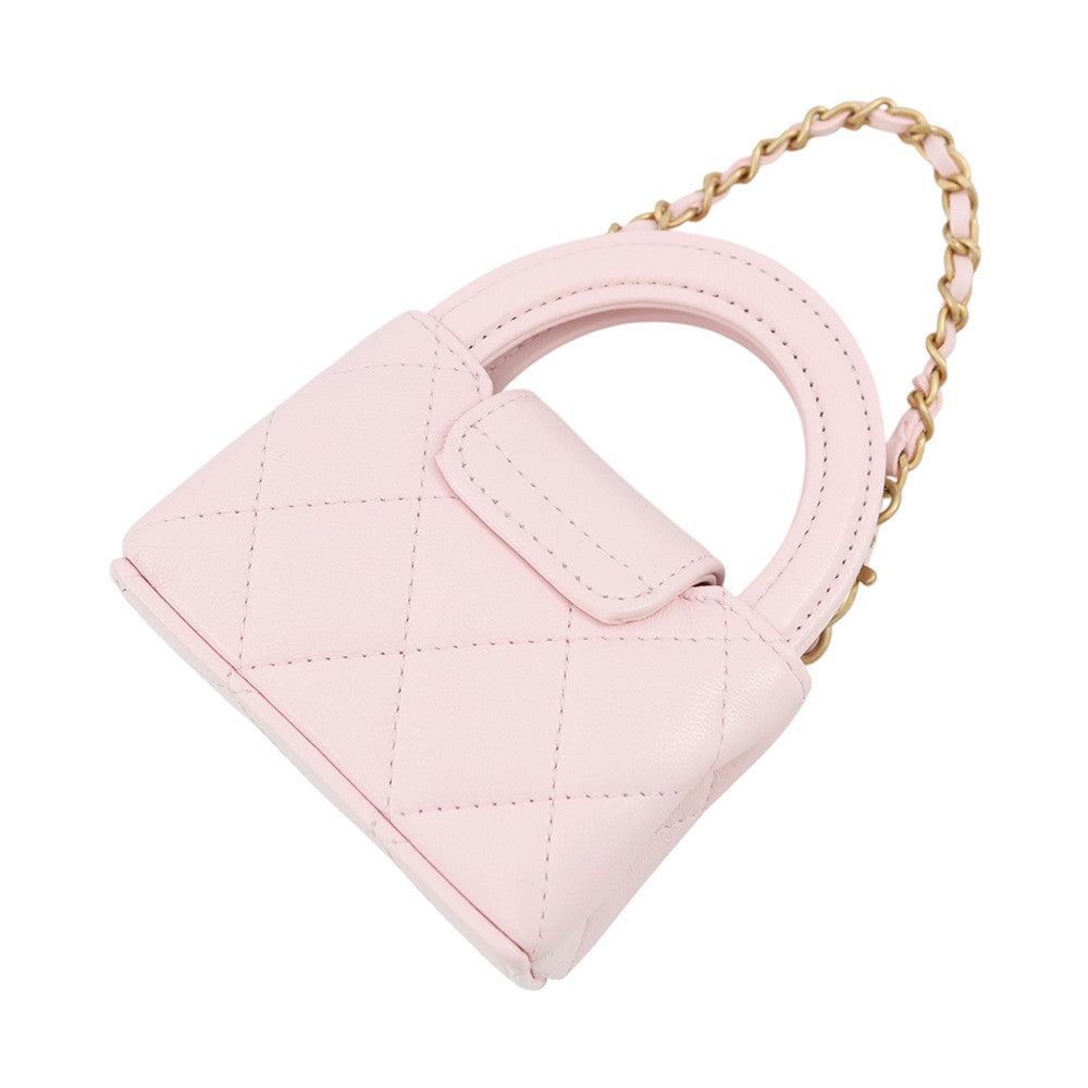 CHANEL Matelasse Mini Bag Charm PinkAP4991-B20787-NH620 Lambskin