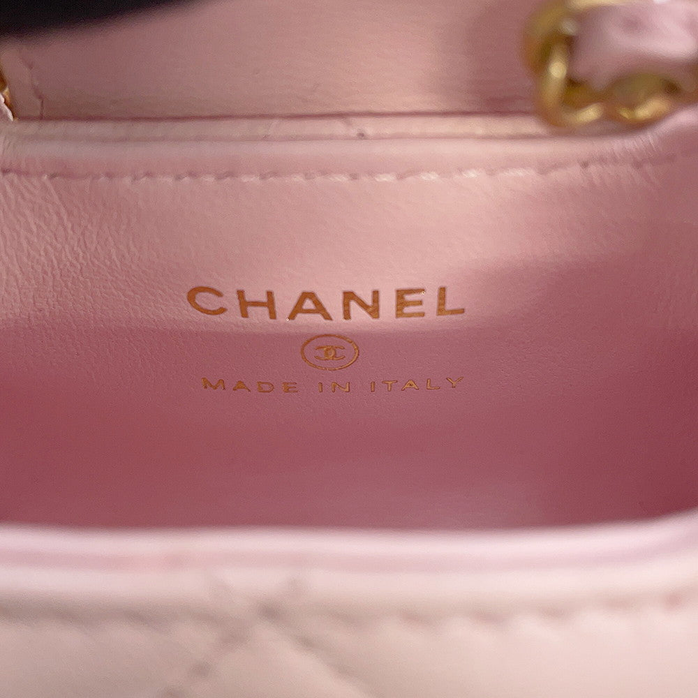 CHANEL Matelasse Mini Bag Charm PinkAP4991-B20787-NH620 Lambskin