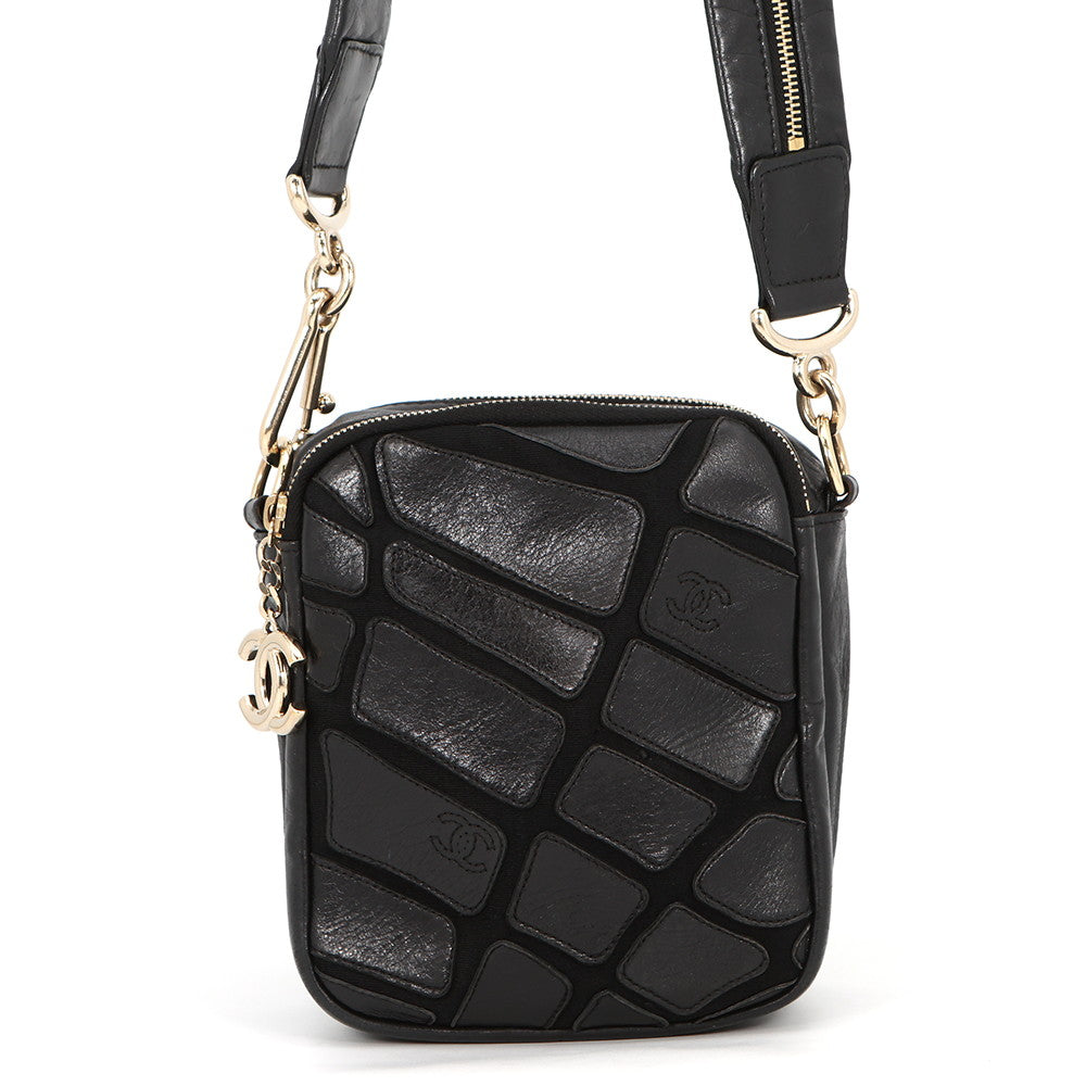 CHANEL Mini Shoulder Bag Black Leather
