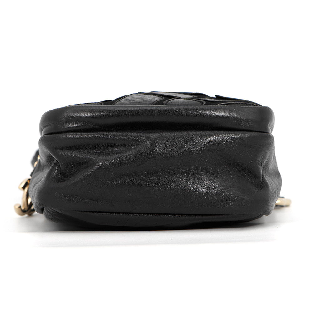 CHANEL Mini Shoulder Bag Black Leather
