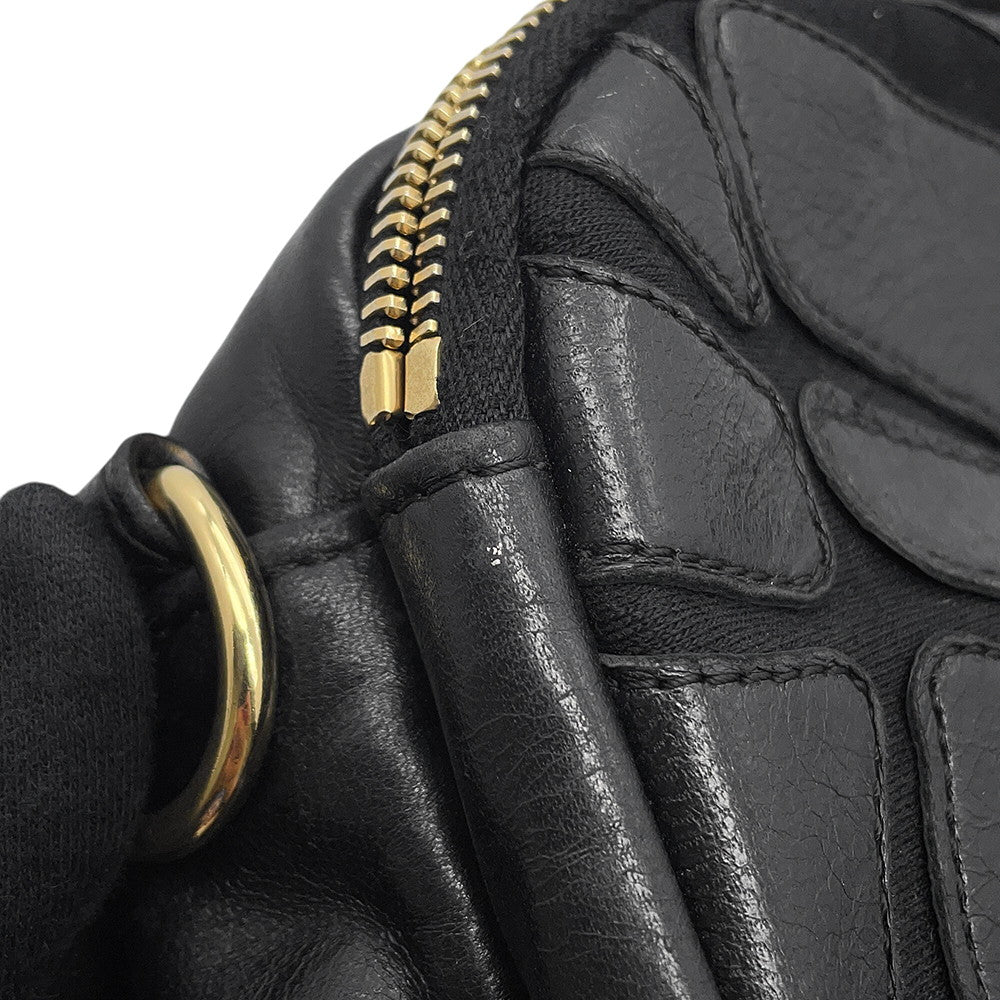 CHANEL Mini Shoulder Bag Black Leather