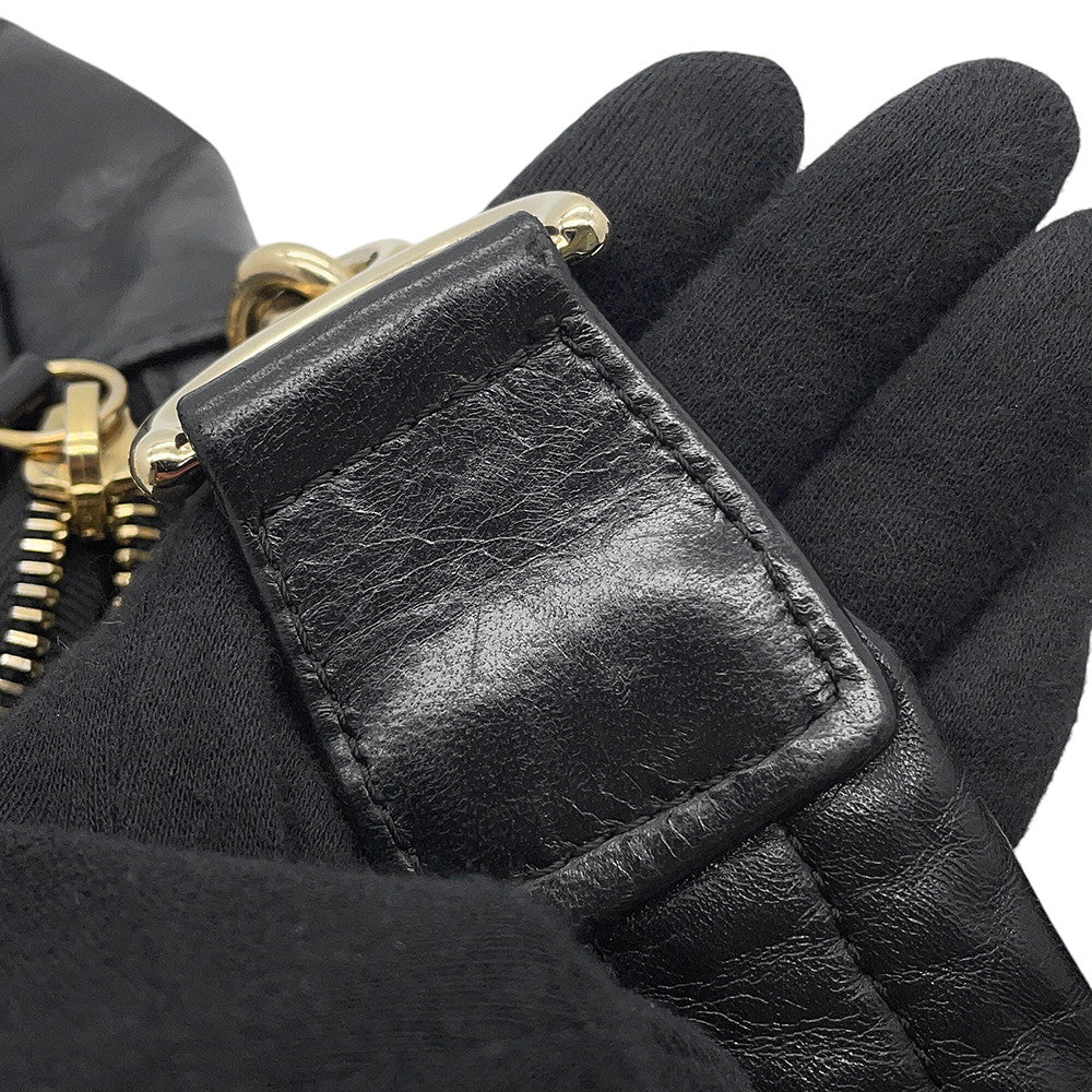 CHANEL Mini Shoulder Bag Black Leather