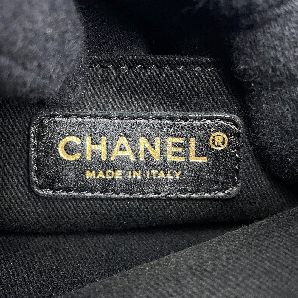 CHANEL Mini Shoulder Bag Black Leather