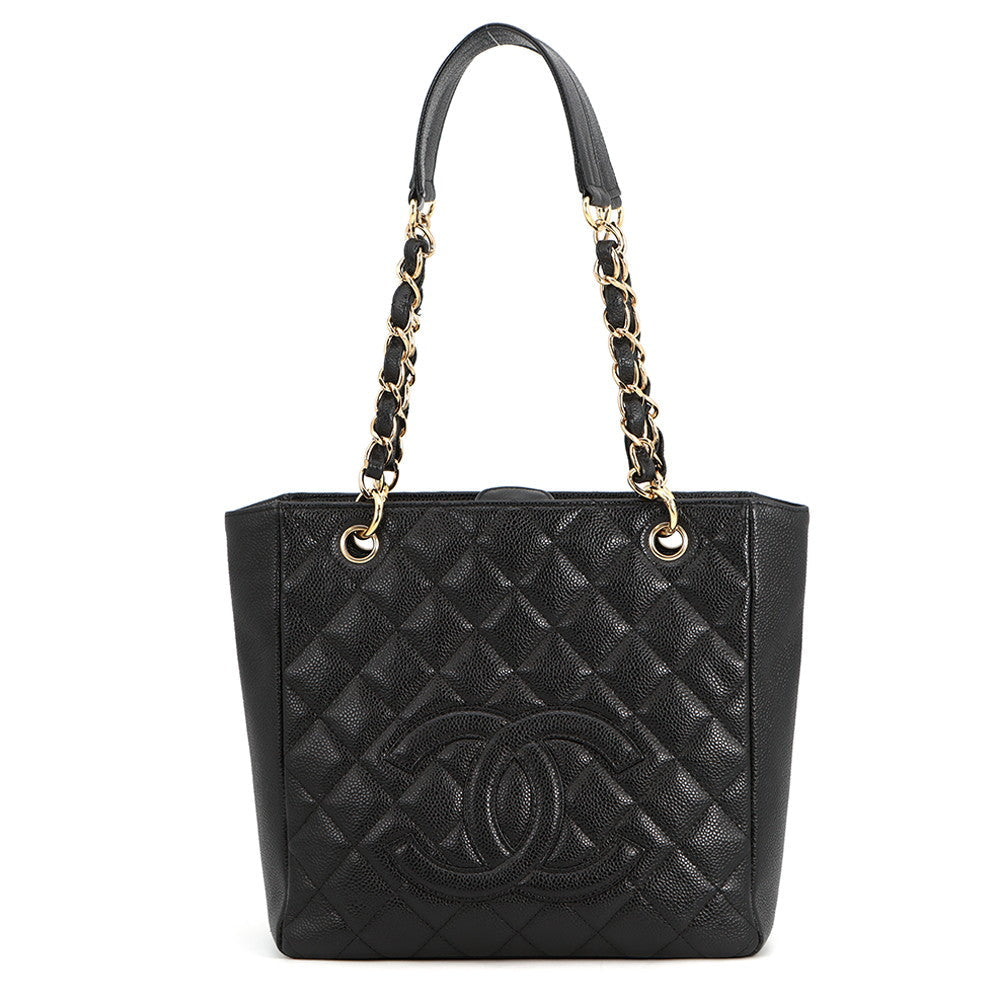 CHANEL PST ChainTote Bag BlackA50994 Caviar Leather