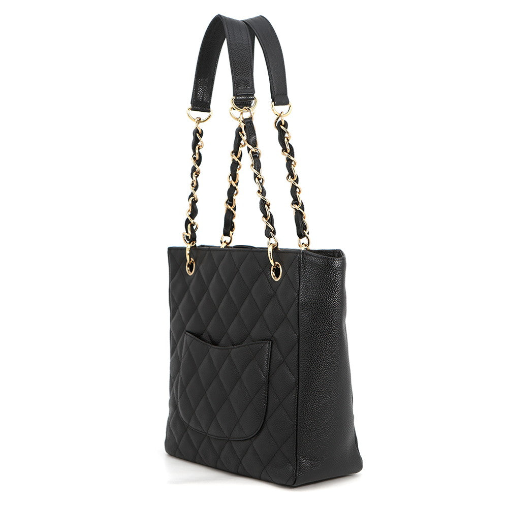 CHANEL PST ChainTote Bag BlackA50994 Caviar Leather