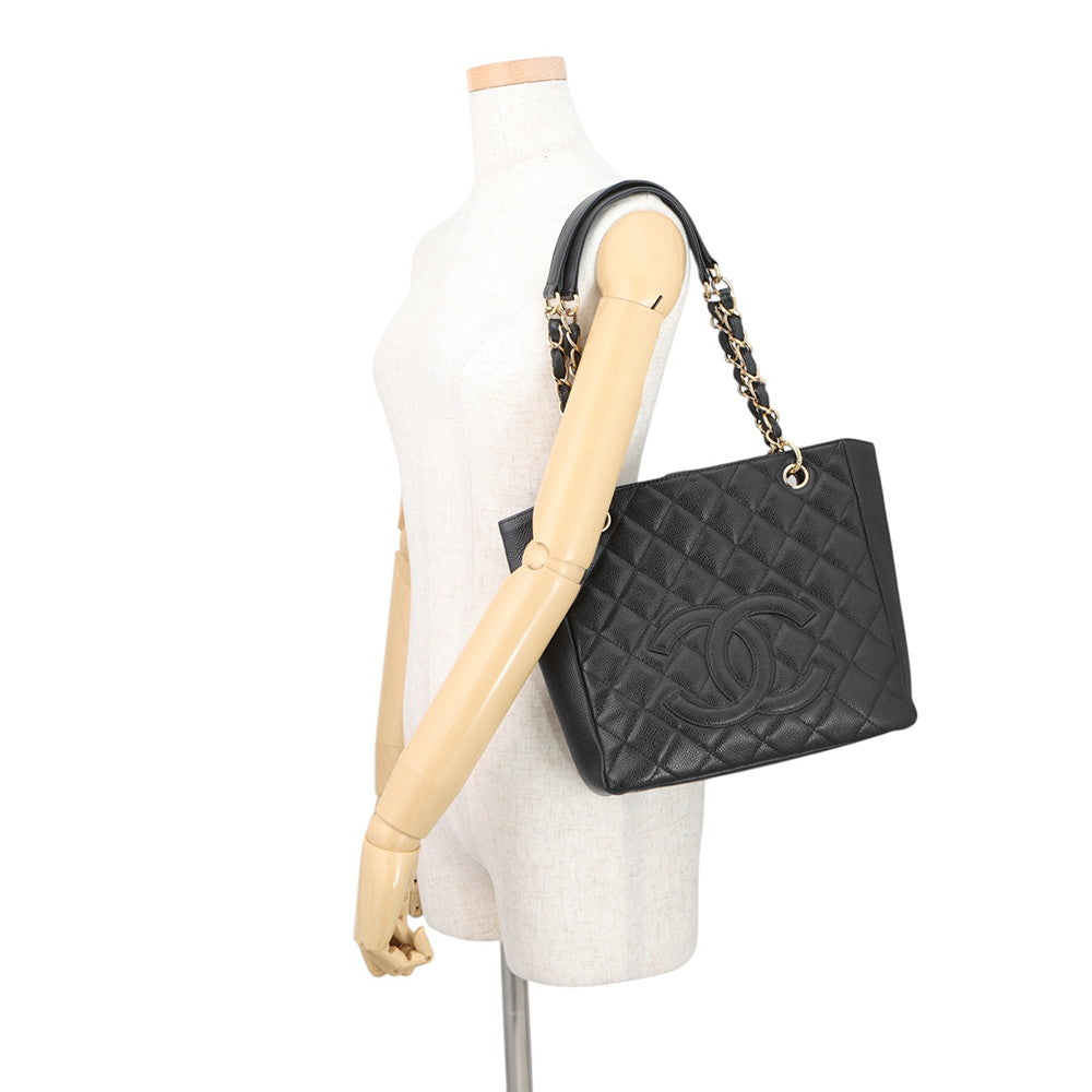 CHANEL PST ChainTote Bag BlackA50994 Caviar Leather