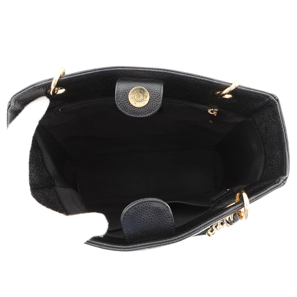 CHANEL PST ChainTote Bag BlackA50994 Caviar Leather